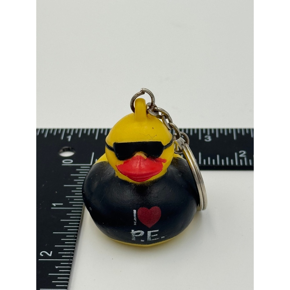 American Heart Association Rubber Duck Keychain I‎ Heart PE Sunglasses Yellow